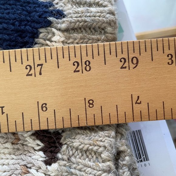 Last Chance Vintage IVY Sweater Button Down Hand Knit Country Design Medium Y2K - Picture 9 of 13